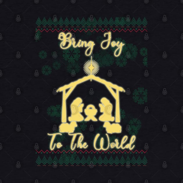 Bring Joy To The World - Ugly Christmas Sweater Style by SimSang